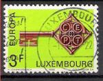 Luxembourg 1968; Y&T n 724; 3F Europa, vert-jaune