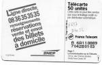 TELECARTE F 697 970 JG SNCF - LIGNES DIRECTES 