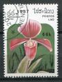 Timbre LAOS Rpublique 1987  Obl   N 814  Y&T  Fleurs Orchide