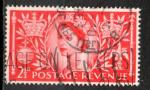 Grande-Bretagne Yvert N279 oblitr 1953 Couronnement Elisabeth II