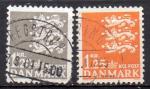DANEMARK  N 407 et 408 o Y&T 1962-1965 armoiries