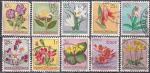 10 Timbres de 1952 du CONGO Belge oblitrs "fleurs"  3ct le timbre!