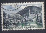 FRANCE 1954 - YT 976 - Srie sites et monuments -  Lourdes (o)