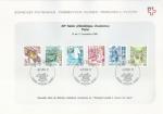 Suisse - document commmoratif N1250  1255 Transport postal  travers les ges