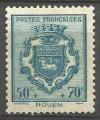 France 1941; Y&T n 528; 50c + 70c Rouen, au profit du secours national
