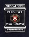 Ancienne tiquette de vin ou d'alcool : Muscat vino licoroso