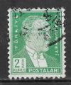 TURQUIE - 1931/38 - Yt n 808 - Ob - Atatrk 2,5K vert jaune