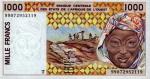Afrique De l'Ouest Togo 1999 billet 1000 francs pick 811i neuf UNC