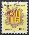 Andorre Fr. 2002; Y&T n 555; 0,01 armoirie ITVF