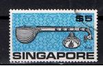 Singapour / 1969/ Instrument de musique / YT n 106, oblitr