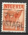 Nigeria 1961; Y&T n 105, 1/3, faune, chameaux