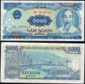Vietnam 1991 Billet de Banque 5000 Dong Ho Chi Minh Barrage lectrique SU