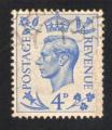 Royaume Uni 1950 Oblitration ronde Used Stamp Roi King George VI bleu