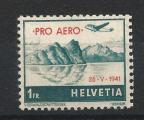 Suisse PA N34A** (MNH) 1941 - Vol d'Umterwald-le-pas  Payerne