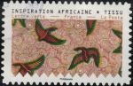 France 2019 rond Tissus Motifs Nature Inspiration Africaine Timbre 11 Y&T 1667