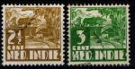Indes nerlandaises : n 232 et 233 o oblitr anne 1938