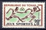 Timbre Rpublique du TCHAD  1962  Obl  N 80  Y&T  Jeux Olympiques