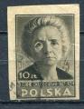 Timbre POLOGNE 1947  Obl  N 400  non dentel  Y&T  Personnage  