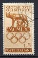 TIMBRE  ITALIE  Obl   J O Jeux Olympiques 1960