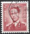 Belgique - 1953 - Yt n 925 - Ob - Baudouin 1er 2 F rouge ; king