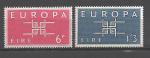 Europa 1963 Irlande Yvert 159 et 160 neuf ** MNH