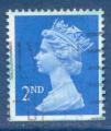 Grande-Bretagne N1394a Elizabeth II 2nd bleu non dentel en bas oblitr