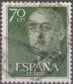 Espagne - 1955/58 - Yt n 862 - Ob - Gnral Franco 0,70c vert fonc