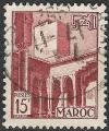 MAROC - 1951/54 - Yt n 311 - Ob - Patio des Oudayas 15F brun rouge