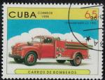 Cuba 1998 Oblitr Transports Voiture des Pompiers Chevrolet 6400 de 1952 SU