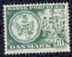 Danemark 1975 Oblitr Used Porcelaine Assiette avec Dcoration Florale SU