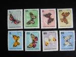 Hongrie - Papillons 8 timbres - Oblitr - Used - Gestem