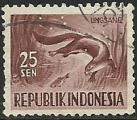 Indonesia 1956-58.- Fauna. Y&T 122. Scott 428. Michel 175.