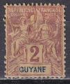 guyane franaise - n 31  neuf sans gomme - 1892 (abim)