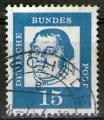 **   ALLEMAGNE    15 pf  1961  YT-224  " Martin Luther "  (o)   **