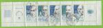 France 1986; Y&T n BC2400A; 5 timbres, bande carnet personnages clbres