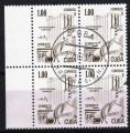CUBA N 2345 o Y&T 1982 Exportation du ciment bloc de 4 timbres