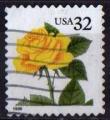 -U.A/U.S.A 1996 - Fleur/Flower: rose jaune, prcoup 4 cots- YT 2568/Sc 3049 