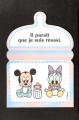 CPM Walt Disney : Mickey Daisy bb ( forme biberon )