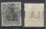Allemagne Y&T 103     M 104     Gib 104     perforation  B.I.A.