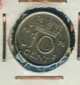 Pice Monnaie Pays Bas  10 Cents 1974  pices / monnaies