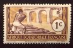Timbre Colonies Franaises AEF  1937 - 42 Obl  N 33 Y&T 