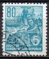 ALLEMAGNE (RDA) N 161 o Y&T 1954 Plan quinquennal (Moissonneuse batteuse)