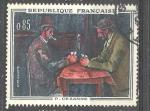 France 1961; Y&T n 1321; 0,85F Les joueurs de cartes de Paul Czanne