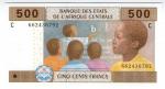 **   TCHAD  (BEAC)     500  francs   2010   p-606b C    UNC   **