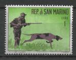 SAINT MARIN - 1962 - Yt n 562 - N** - Chasse moderne : chasseur et son chien ;