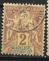 Guadeloupe - 1892 - TT n 28  oblitr