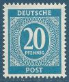 Allemagne zone AAS N14 20p bleu clair neuf sans gomme