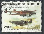 Djibouti 1979; Y&T n PA 131; 250F 75e anniversaire de l'aviation  moteur