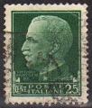 Italie/Italy 1929-30 - Victor-Emmanuel III, 25 c, obl./used - YT 229 