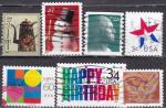 USA Petit lot de 7 timbres oblitrs de 2002  